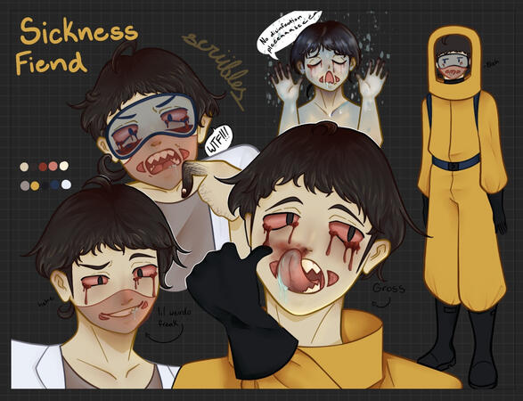 Oh yeah it's all bust shots except the full hazmat suit drawing- I thought it was obvious but my friends told me to put this disclaimer lol